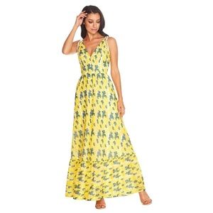 Dress the Population Sunny Dress Canary Multi XL